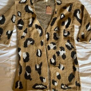 Cheetah print cardigan
